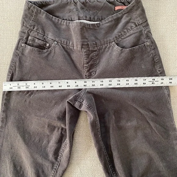 JAG High-Rise Straight Leg Pull-On Stretch Corduroy Pant in Gray - Size 8 - Picture 5 of 16